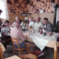V čele stolu starosta obce Jan Němec 